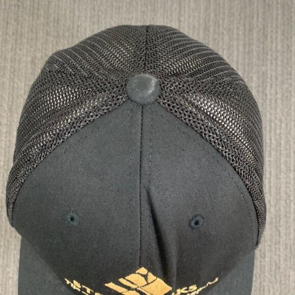 Stoneworks Trucker Hat Fitted Cap Mens OS Black Mesh Flexfit by Yupoong - Picture 5 of 12